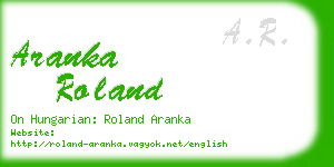 aranka roland business card